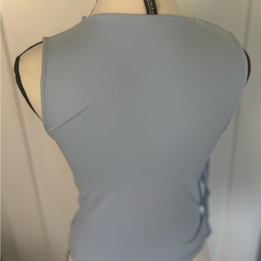 Divided Sky Blue Ruffle Tank Top - Picture 3 of 4